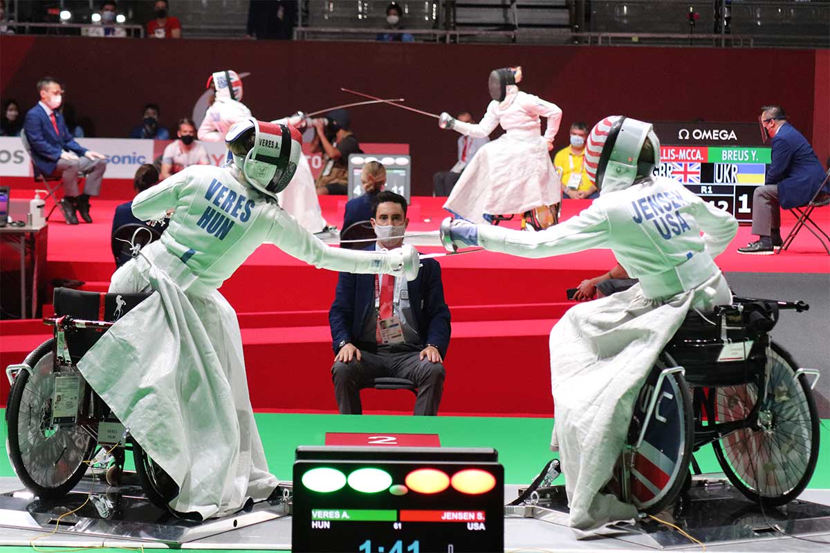 Wheel competition at the Tokyo Paralympics is seen