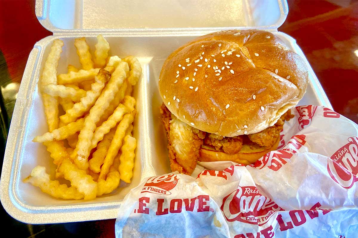 raising cane's sandwich and fries