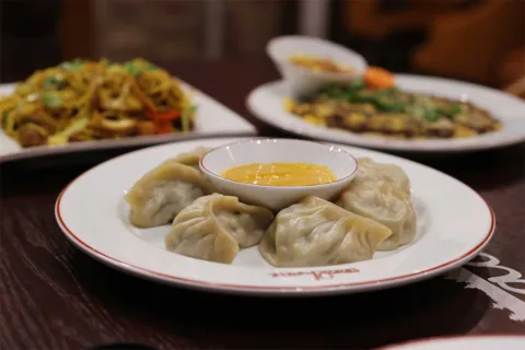 dumplings at Roadhouse Momo & Grill