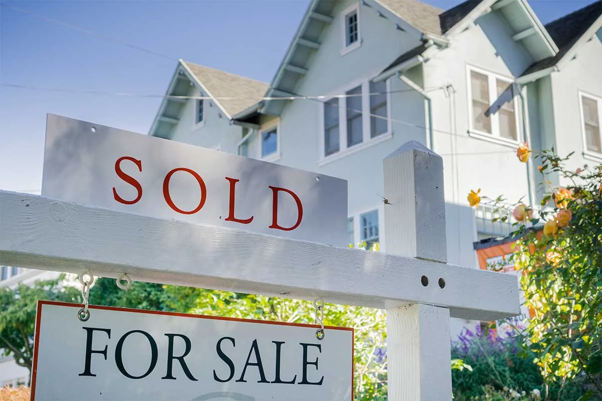 sold sign outside home