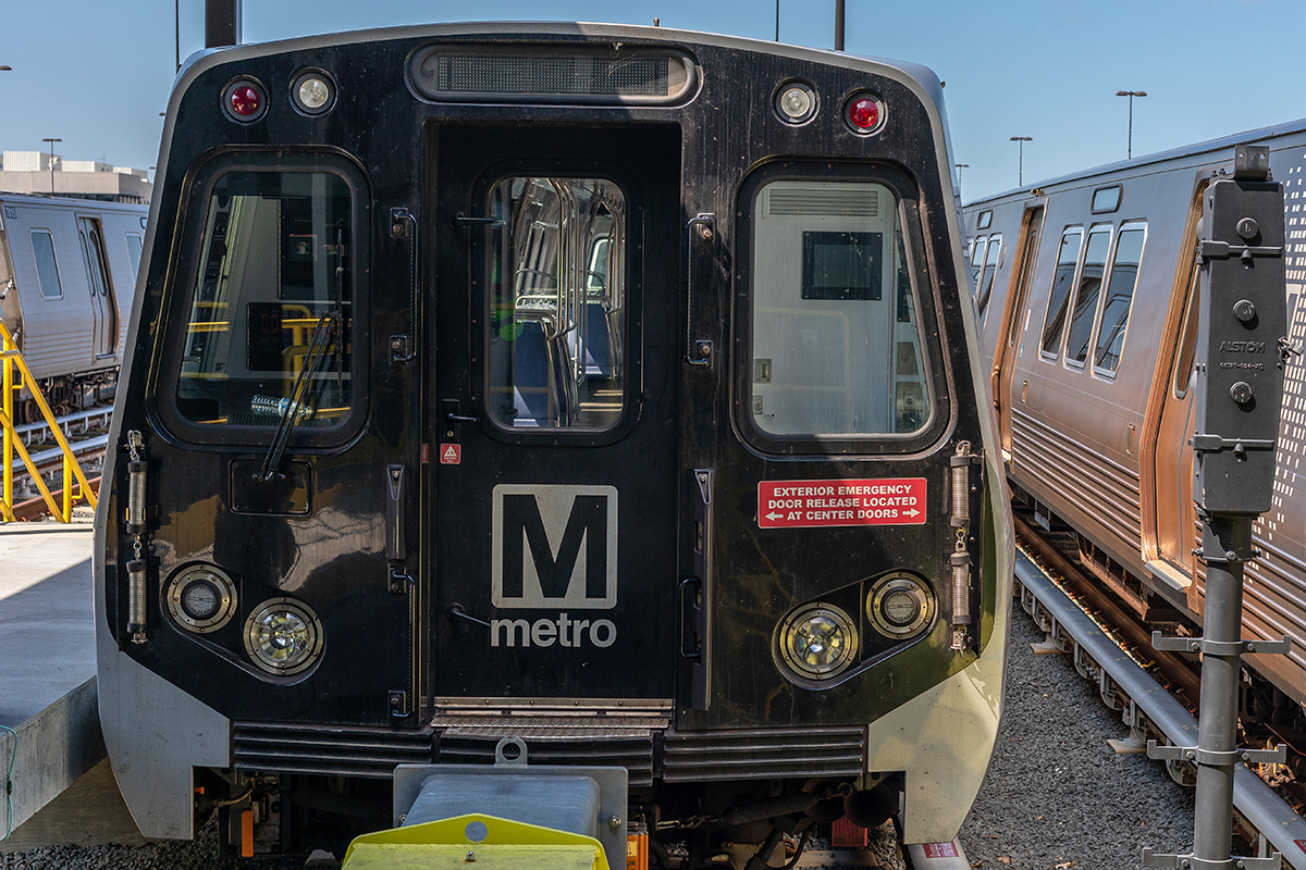 Metro train at Dulles Rail Yard