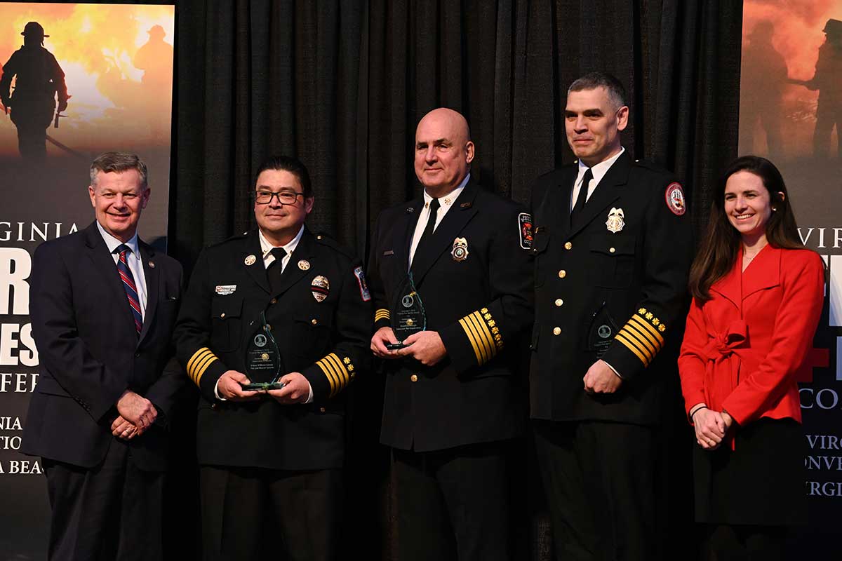 Fire departments were recognized for their work helping stranded drivers on I-95