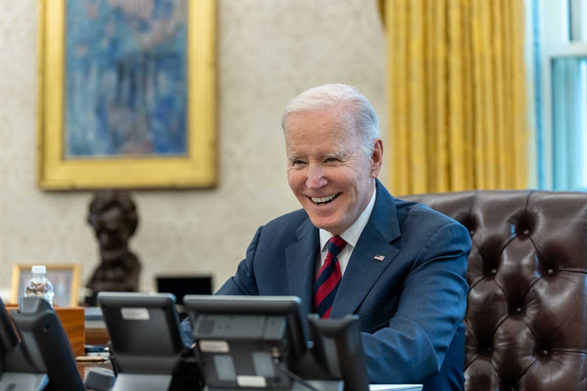 President Biden on phone call with Paris Davis