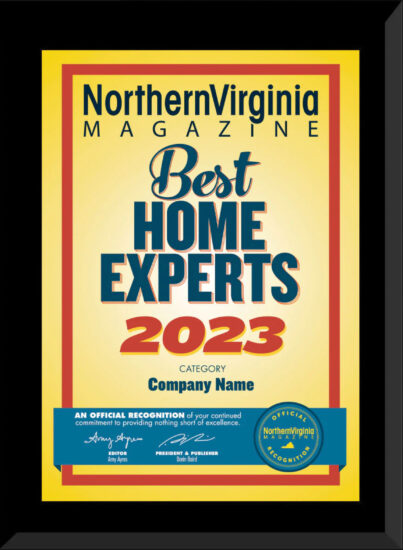 2023 best home experts plaque