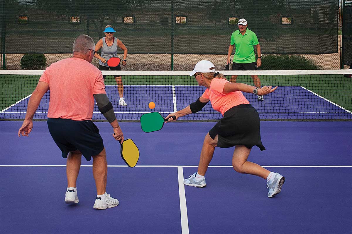 pickleball court and game