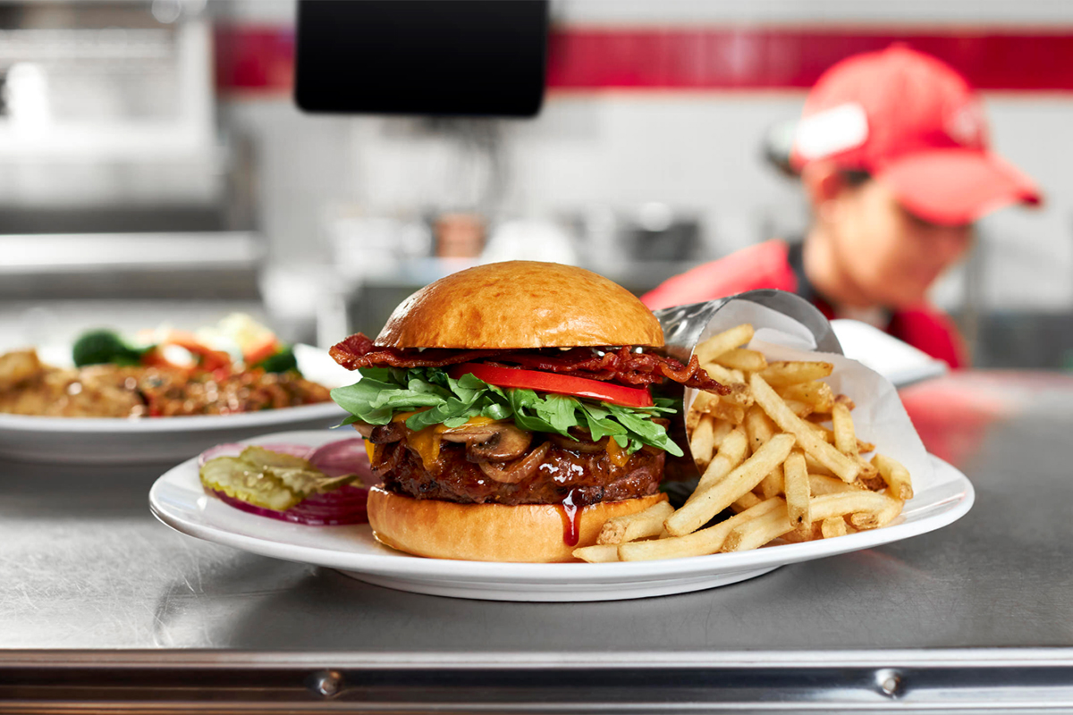 A burger at Silver Diner. (Photo courtesy Silver Diner)
