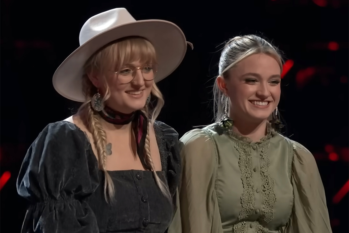 Kylee Dayne and Mary Kate Connor smile after facing off on "The Voice." (Photo courtesy YouTube/NBC)