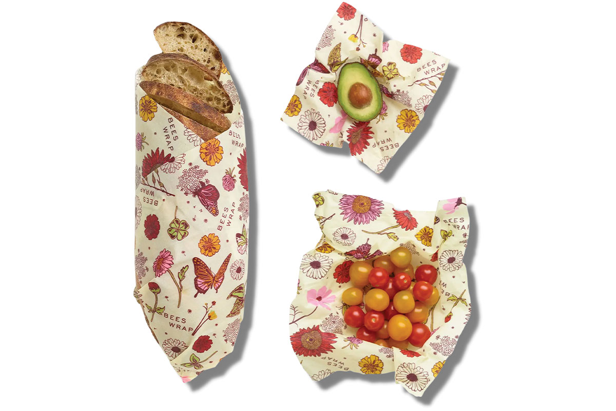 Food in reusable wraps