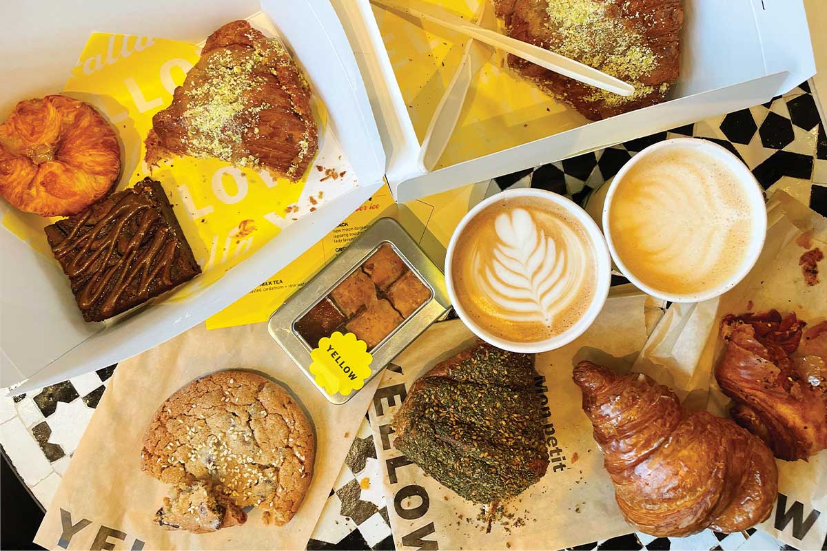 breakfast pastries from yellow