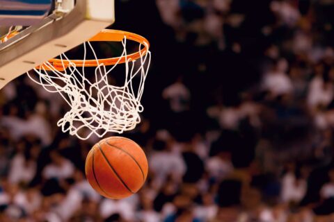 basketball going through hoop