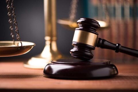 gavel next to scales of justice