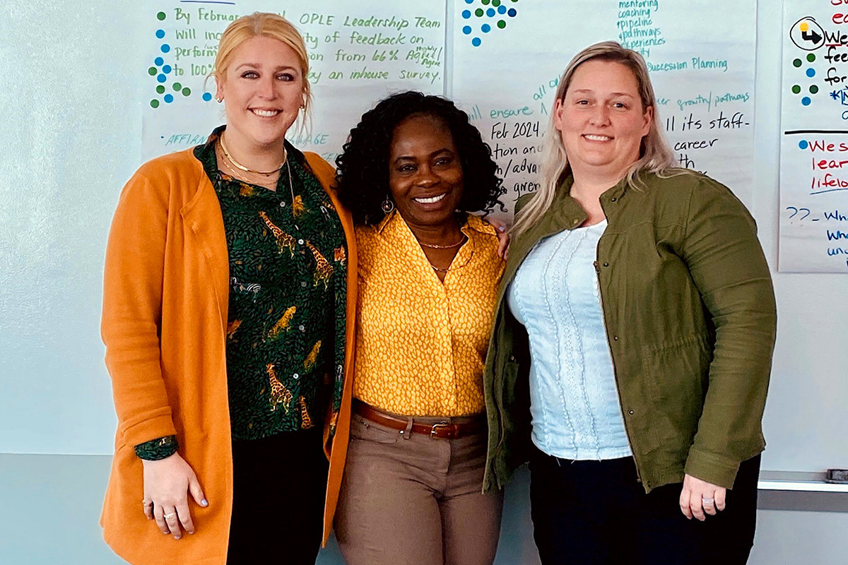 Kristen Haynor, Nonye Oladimeji and Rachel Rubio were hired to assist neurodivergent students at Fairfax County Public Schools. (Courtesy Fairfax County Public Schools)