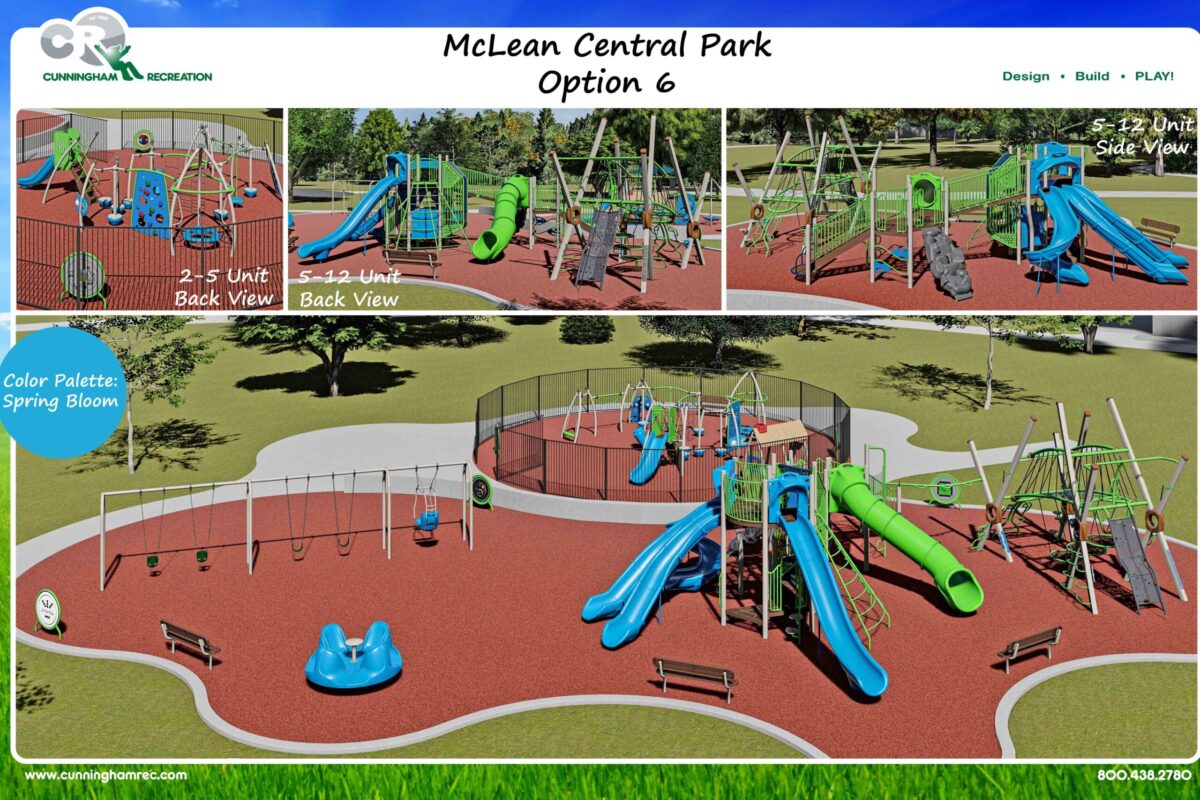 A rendering of the plan for a new playground at McLean Central Park playground.