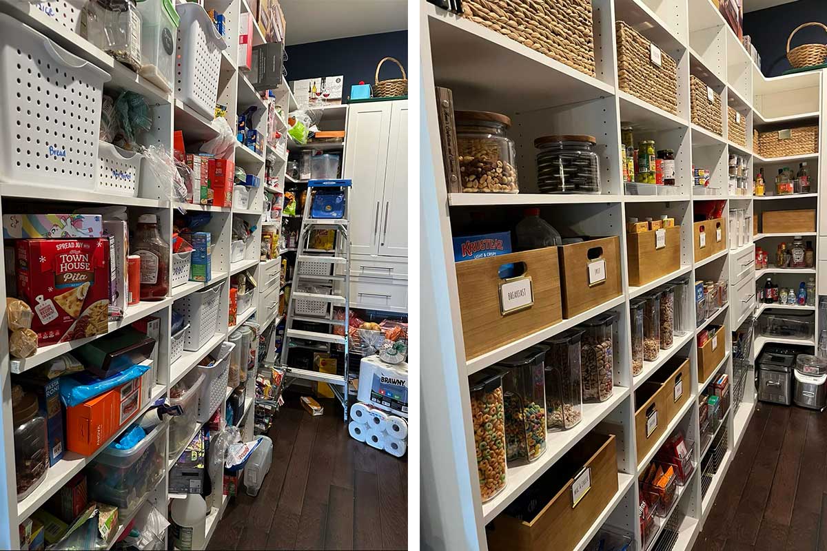 pantry organization before and after