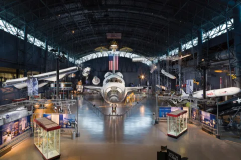 The Space Shuttle Discovery in the Smithsonian National Air and Space Museum