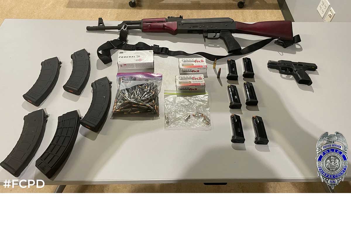 weapons seized by Fairfax County police