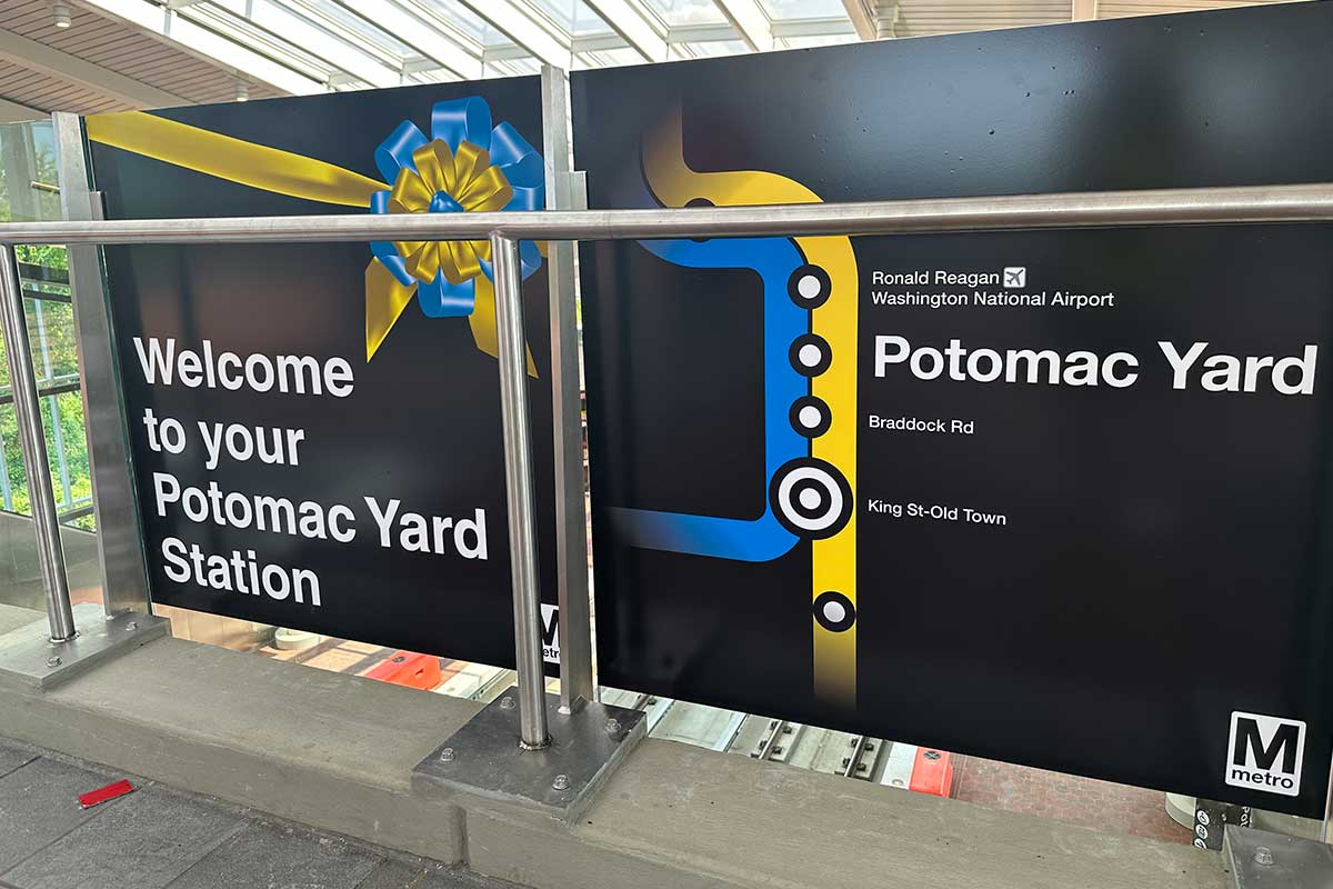 Potomac Yard Metro sign