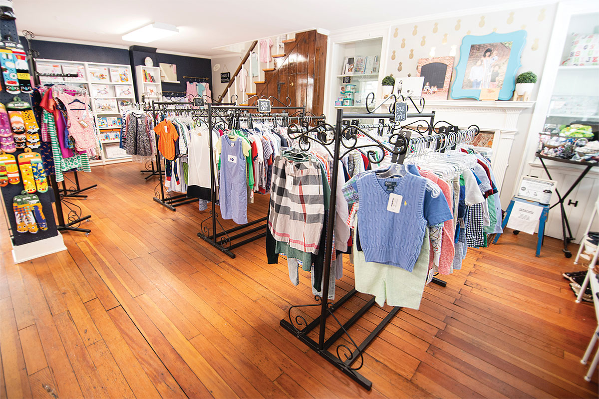Interior of children's consignment shop, 529 Kids Consign