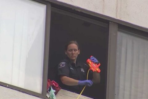 police measure distance after toddler falls in Alexandria