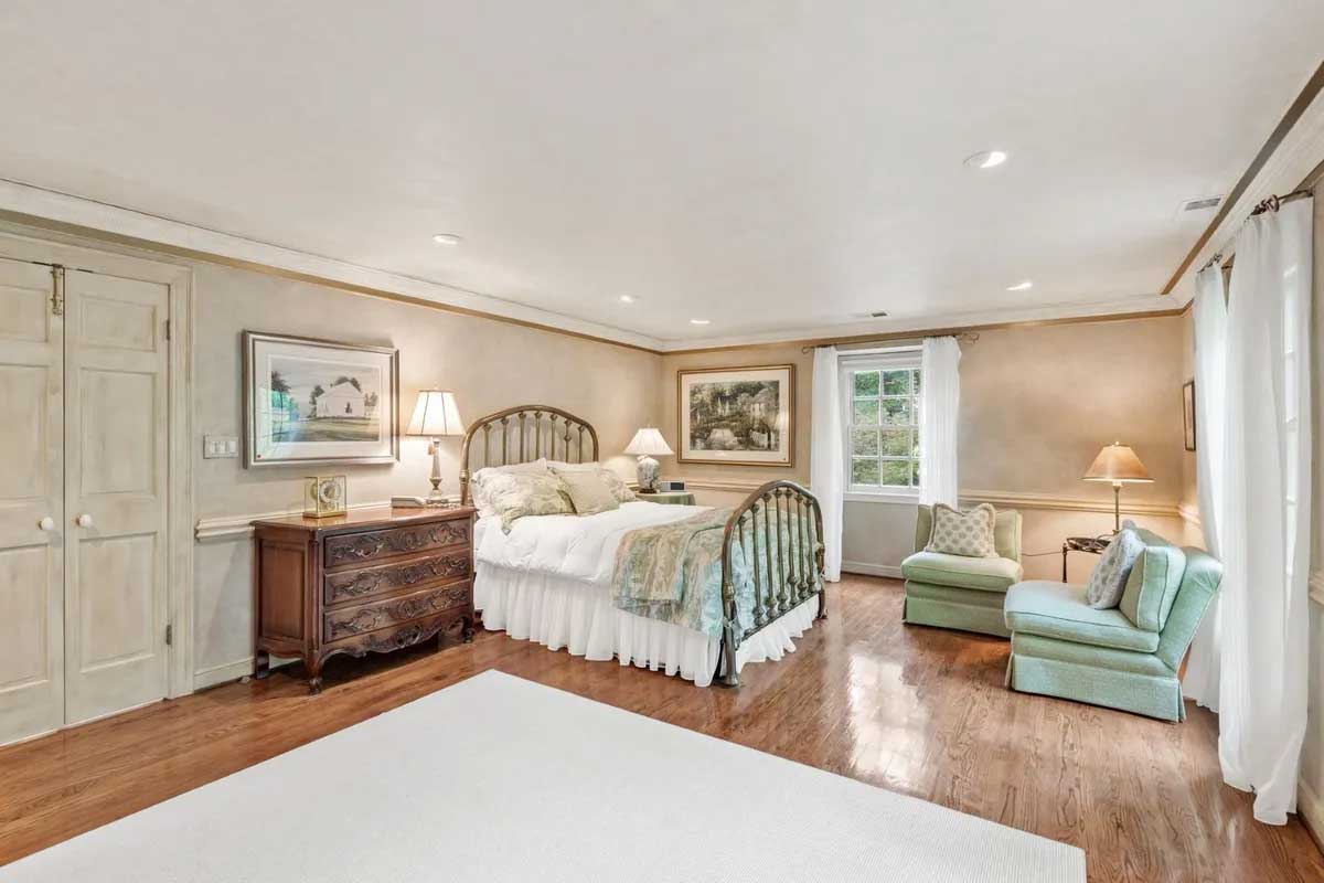 bedroom with wood floors 3059 Cedarwood Ln. in Falls Church.