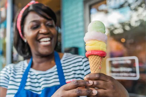 diary godmother ice cream cone