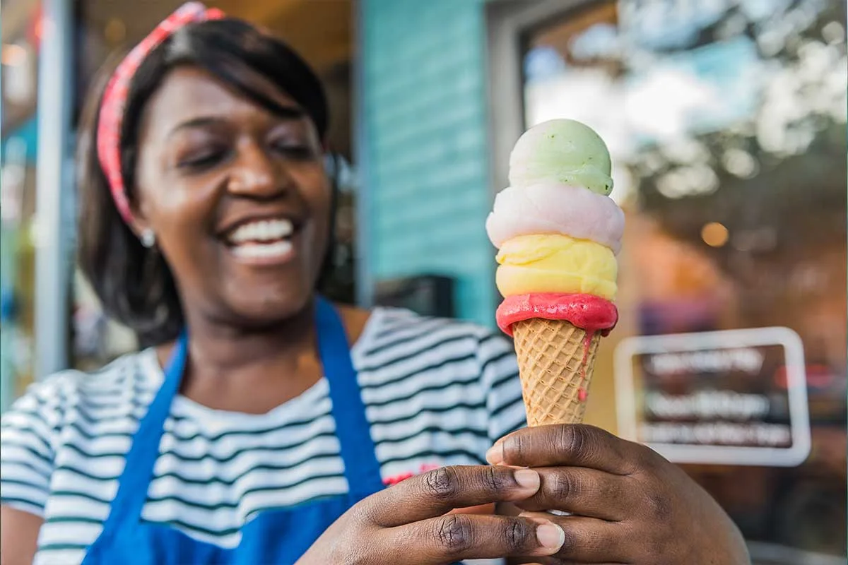 diary godmother ice cream cone