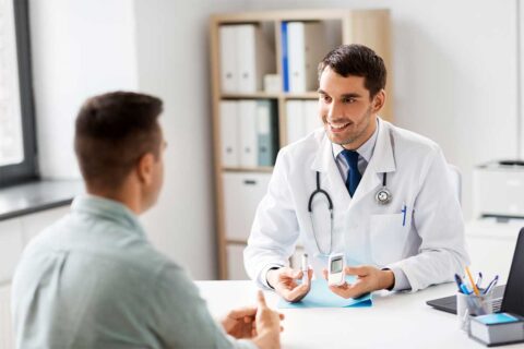 doctor talking about diabetes