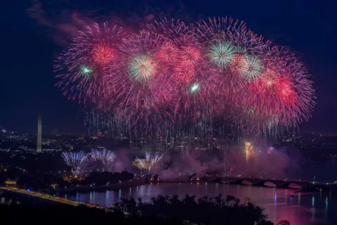 fireworks on National Mall