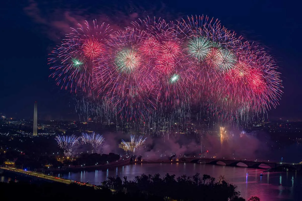 fireworks on National Mall