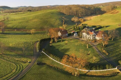 aerial view of ovoka farm