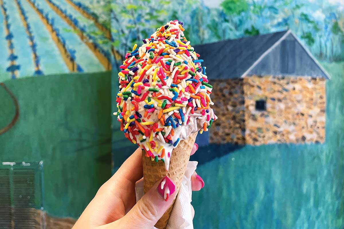 woody's ice cream cone with sprinkles