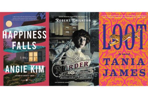 Book covers of Happiness Falls, A Murder in Ashwood, and Loot