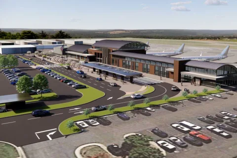 Rendering of proposed Manassas Airport Terminal