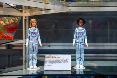 Space Discovery Barbies at Udvar-Hazy Center.