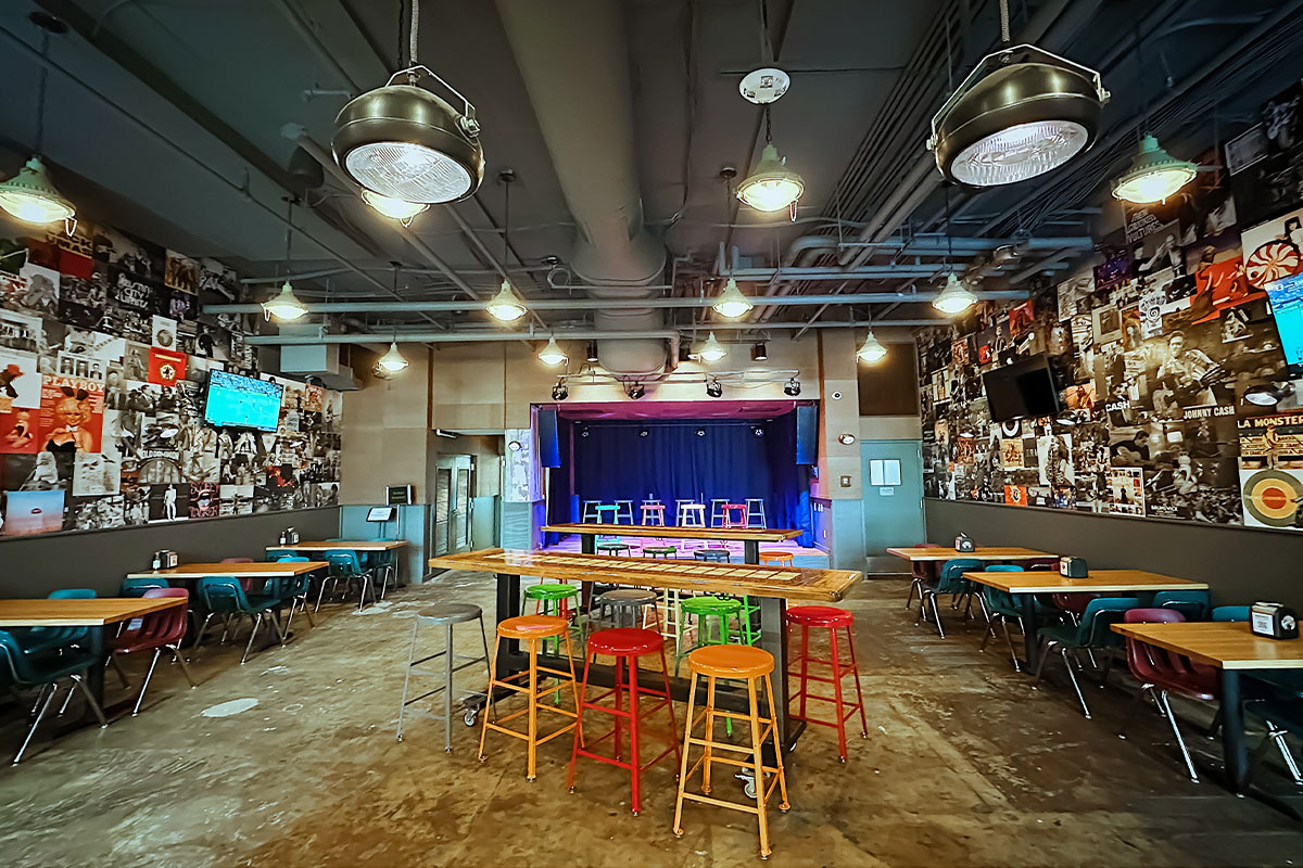 Seating area at The Filling Station