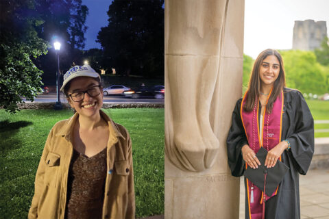 Headshots of interns Olivia Garrone and Cyna Mirzai
