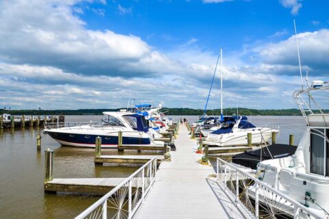 boat dock on the potomac river