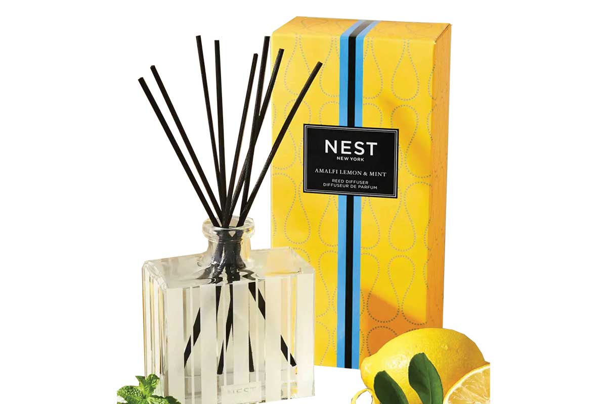 lemon-scented reed diffuser