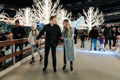 couple ice skating at enchant