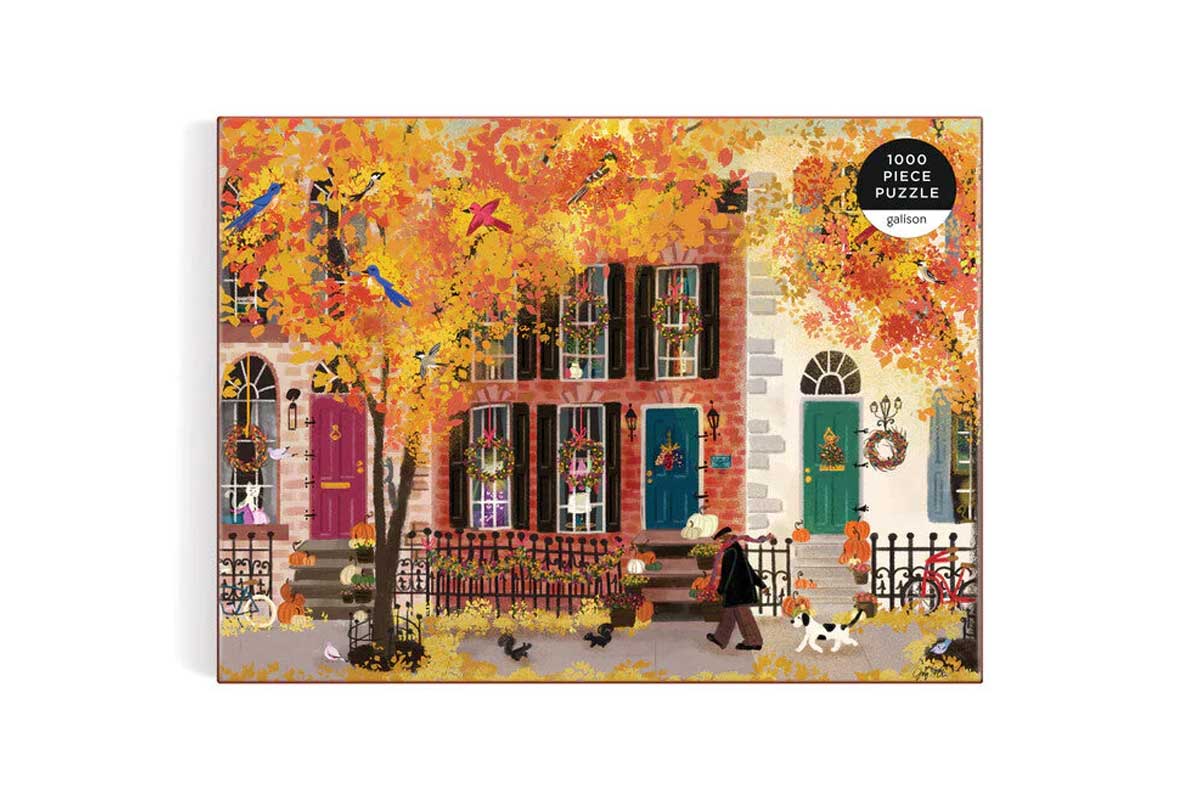 puzzle of autumn street