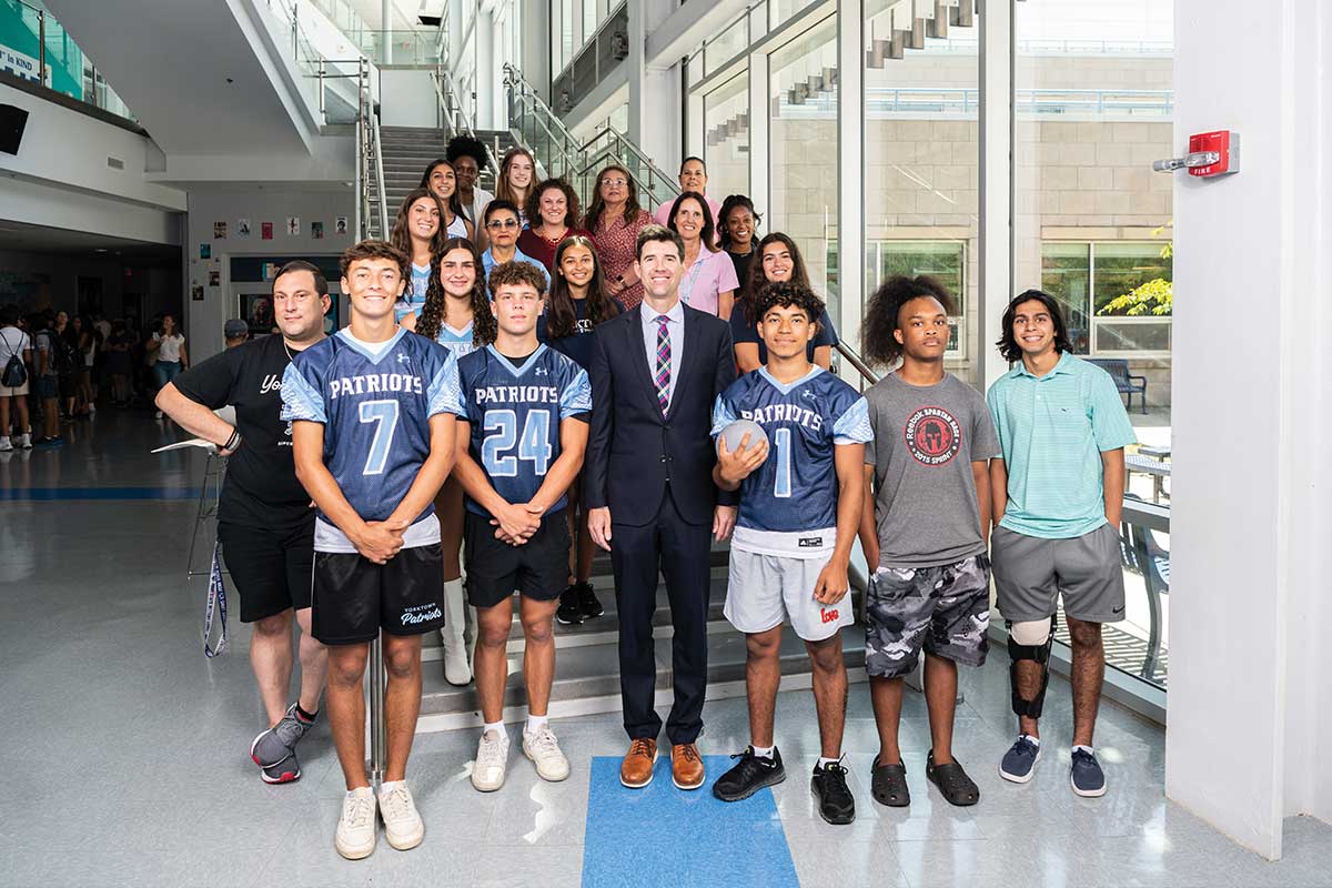 Yorktown high students and principal