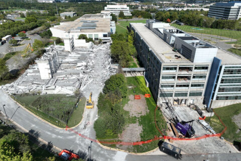 Demolition site at former AOL HQ