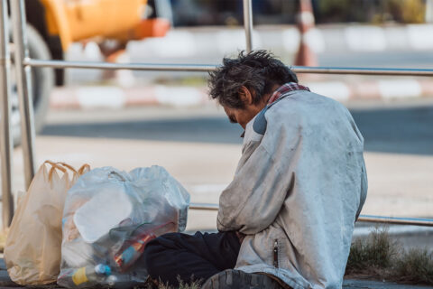 homeless man