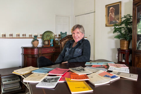 Bruce Alan Rauscher with playbills