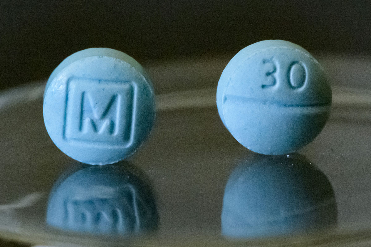 blue fentanyl pills. fake oxycodone pills