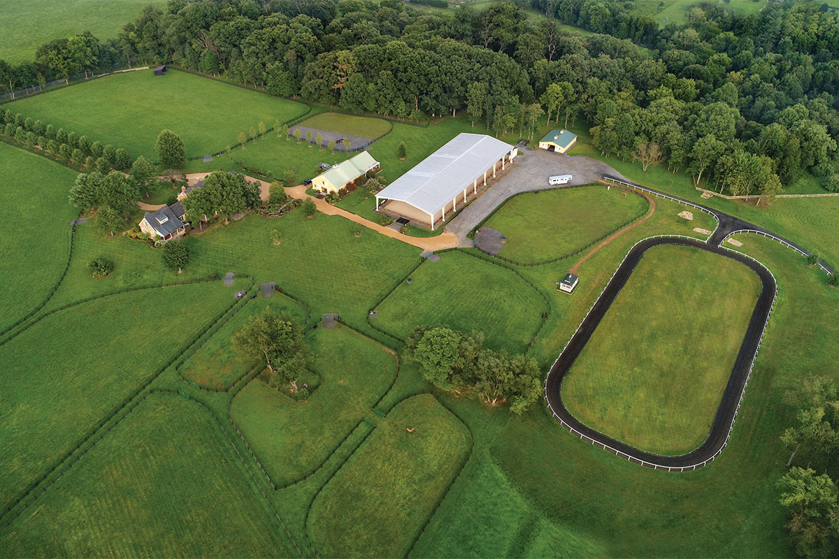 Aerial view of Montaire farm