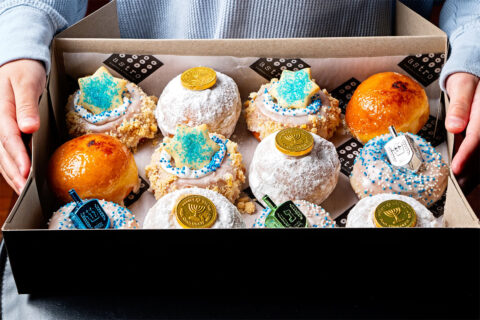 Assortment of Hanukkah doughnuts