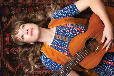 Jill Barber playing guitar
