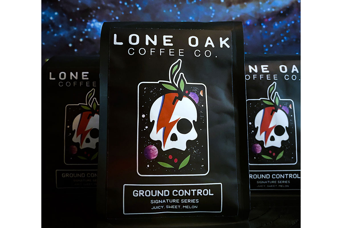 Bags of coffee from Lone Oak Coffee Co. 