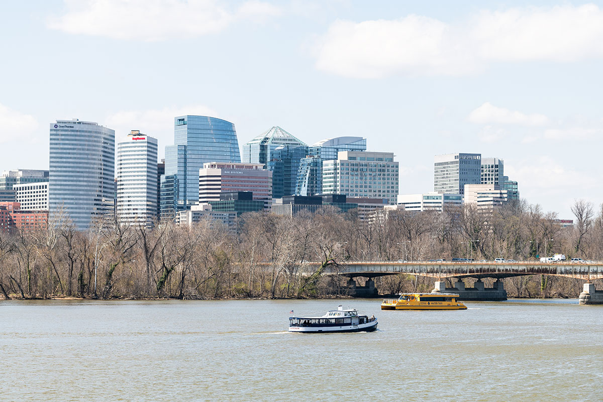 Arlington skyline seen from Potomac River